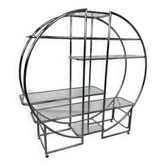 Mid-century design tubular steel shelf