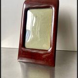 Antique  Art Deco Mahogany Wooden Frame  22.5 cm x 13.5 cm  convex glass