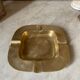 Vintage square brass ashtray