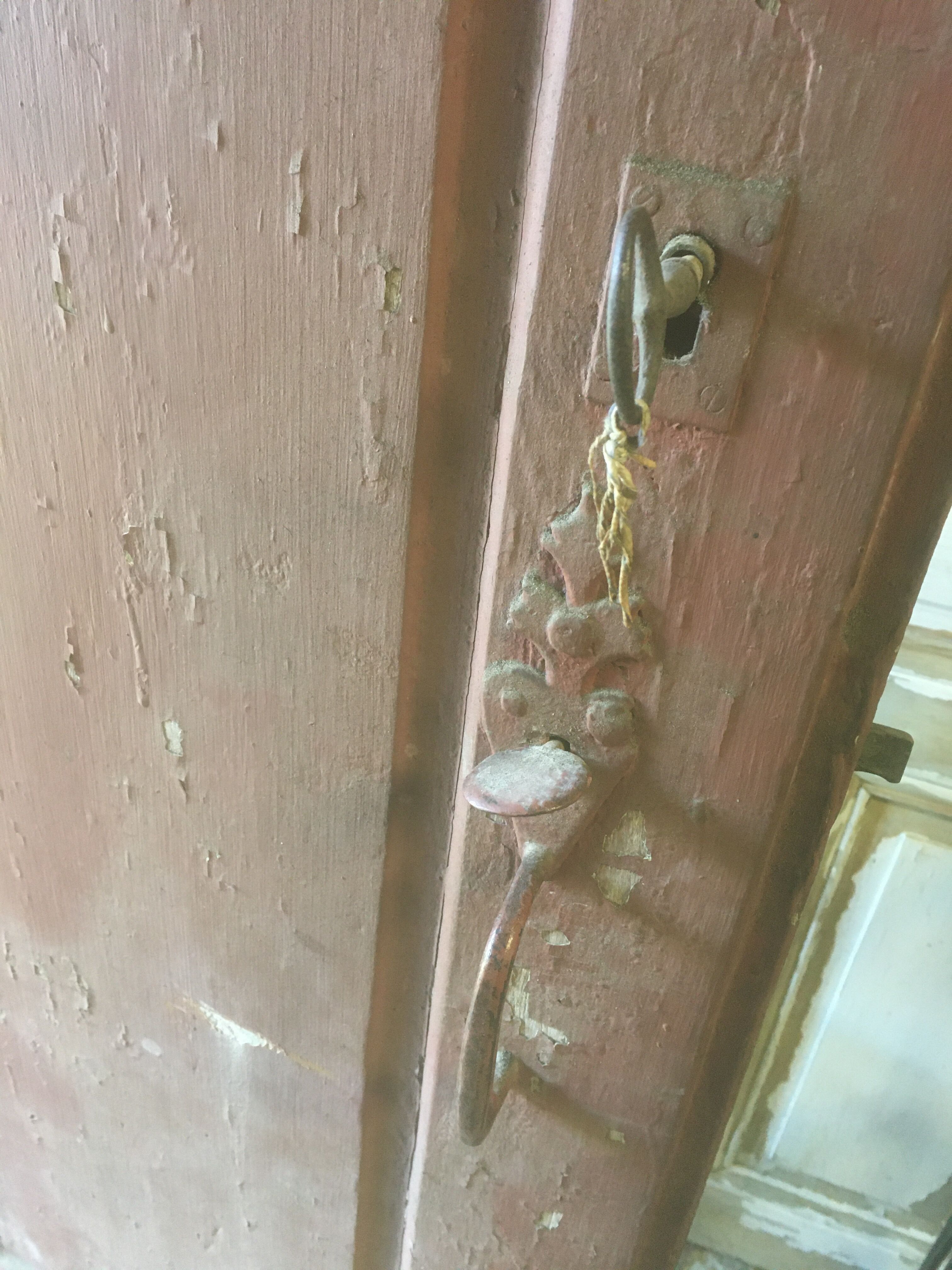 Entrance door in old oak