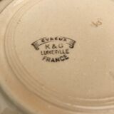 6 vintage plates in Luneville earthenware evreux model