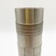 Vase rouleau brutaliste / aluminium brossé – 1960s