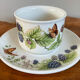 Set of 4 Marjolein Bastin Teacups with Saucers from the "Libelle" Series, J&G Meakin, Wedgwood Group