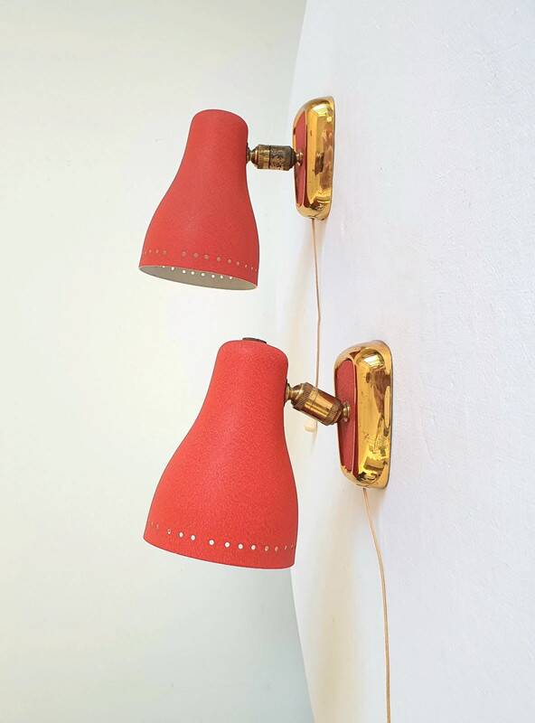 Pair of Lunel wall lights 1960