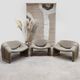 Set of 3 vintage Dutch design groovy chairs F598 'Wabi sabi'