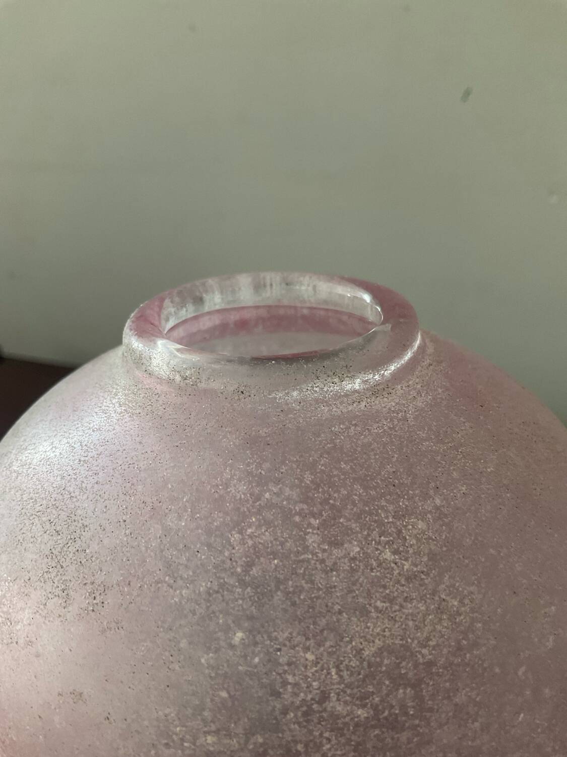 Vintage “Scavo” vase in glass paste