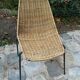 Woven rattan and metal chairs - 1950s/1960s