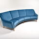 Curved Italian sofa 1950