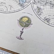 Antique world map, printed in 1852