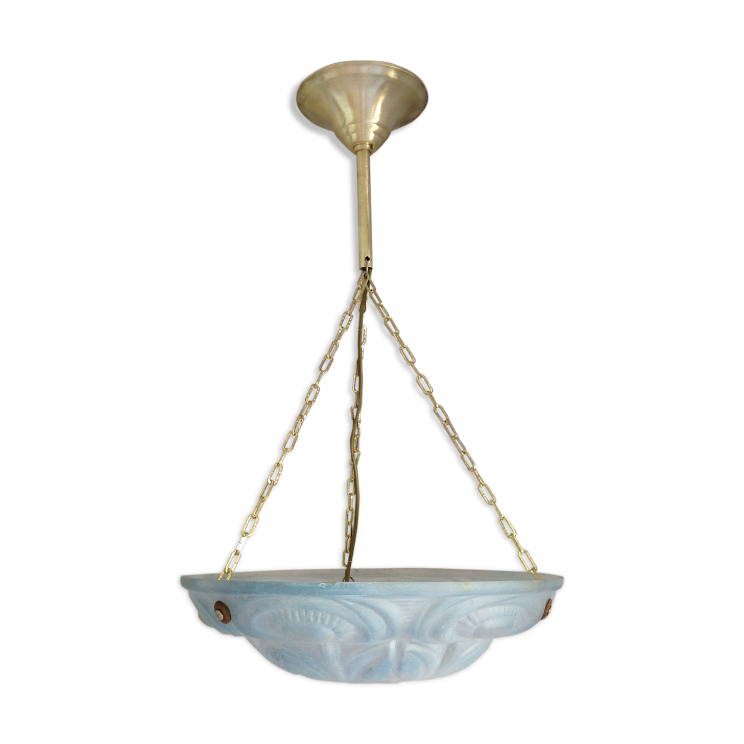 Suspension in glass art deco