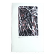 Original abstract black white pink screenprint, Signed artist's proof