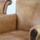 2 fauteuils vintage en cuir de mouton
