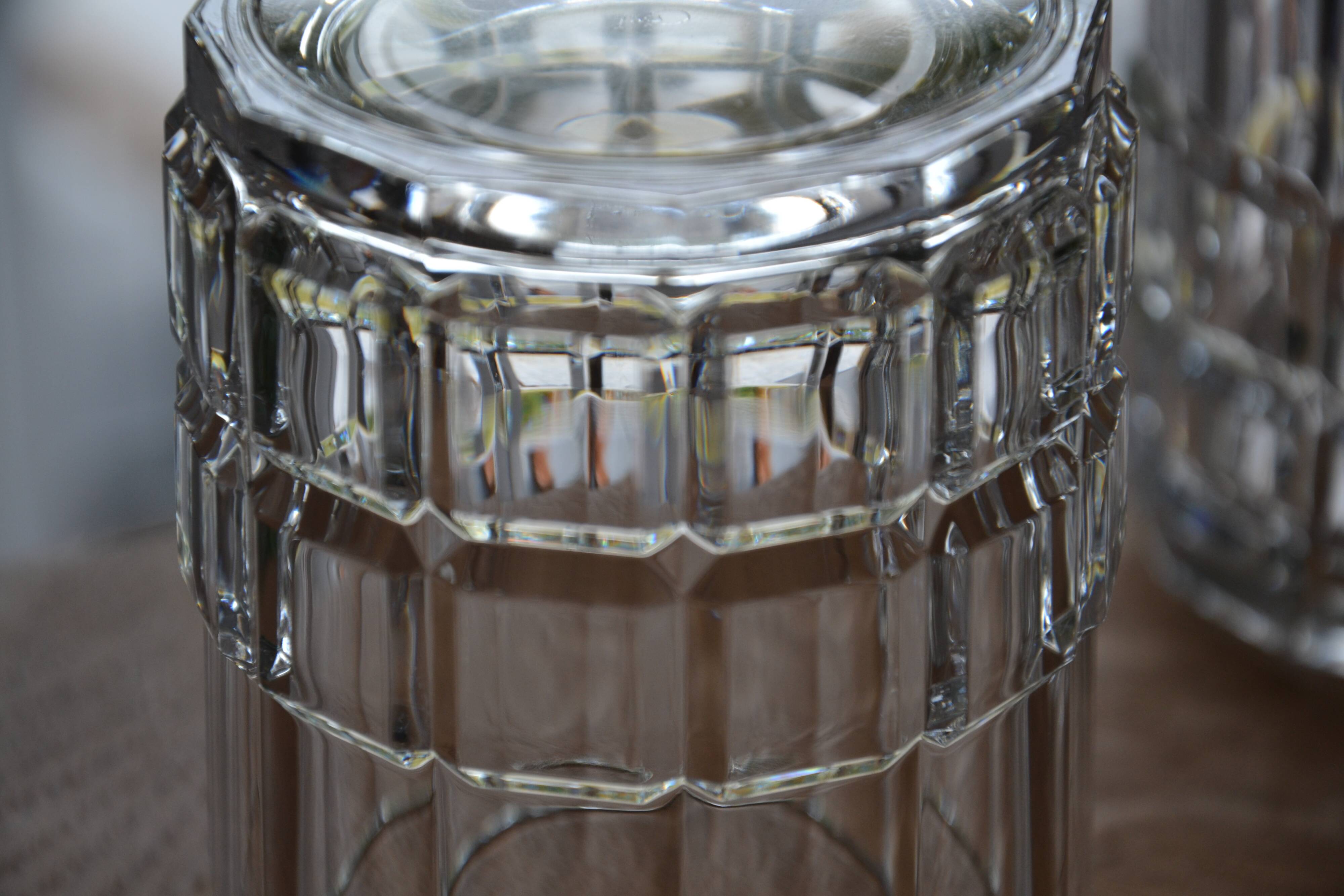 6 cut crystal whisky glasses
