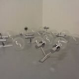 Chromed Glass Wall Lamp from OTT International, 1960s