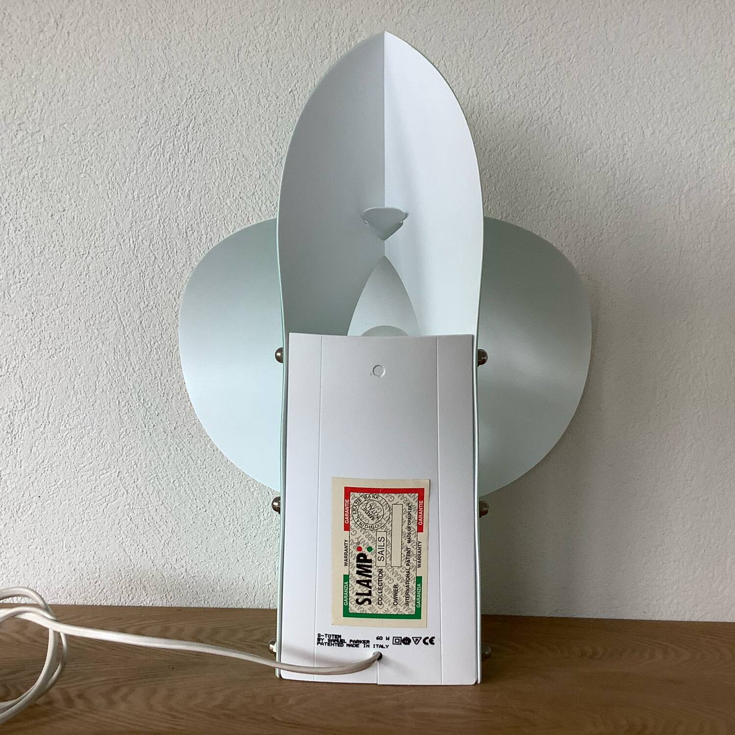 Vintage Lamp Slamp Samuel Parker 80.s Post-modern Sails Opaflex