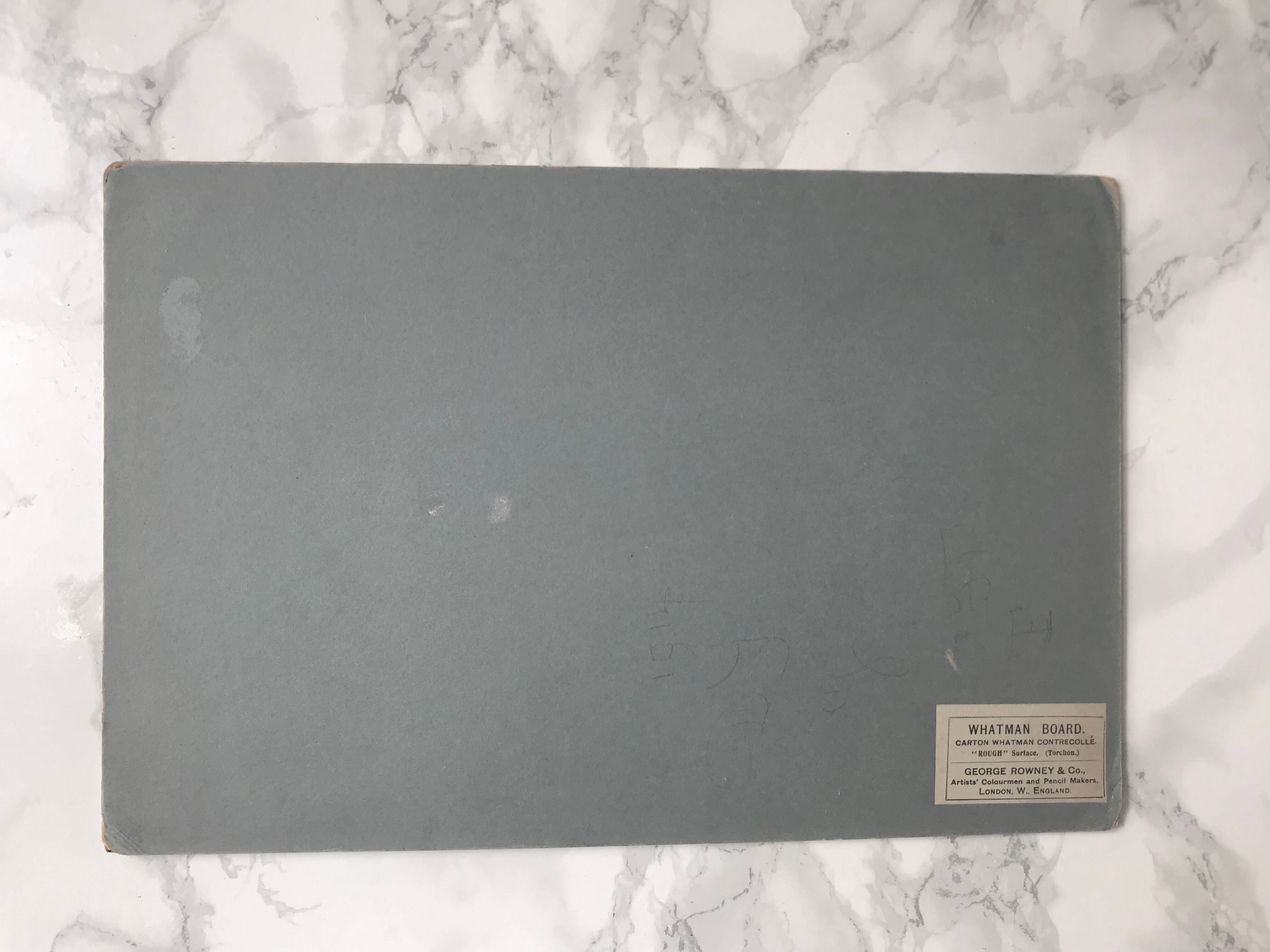 Ancient watercolor on cardboard featuring a wader