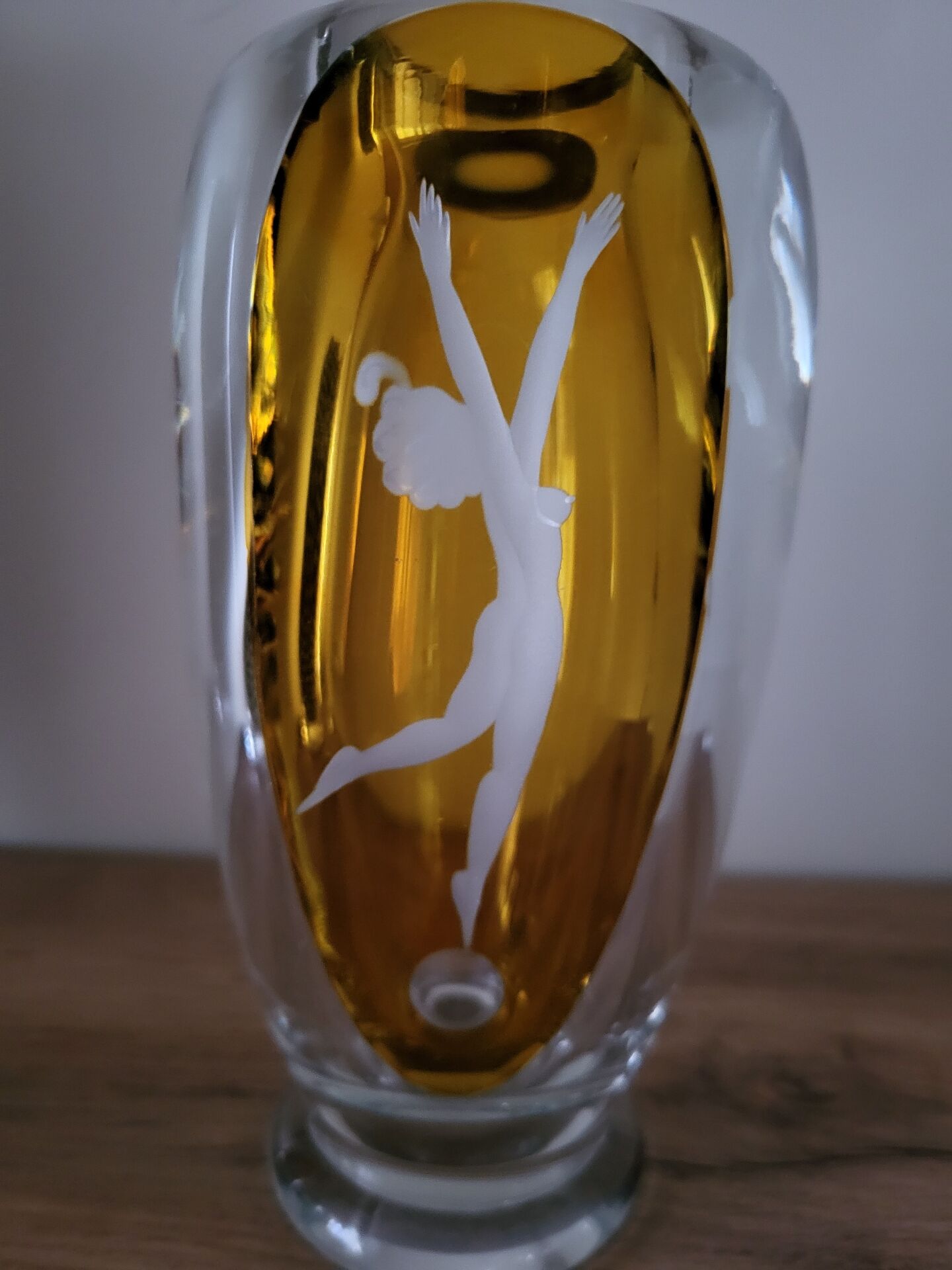 Decorative glass vase Art Deco Woman