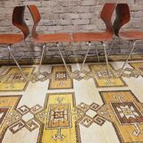 Set of 4 stackable chairs Flototto design Adam Stegner 60s vintage