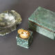 Cigar and tobacco box in alabaster and brass 1970