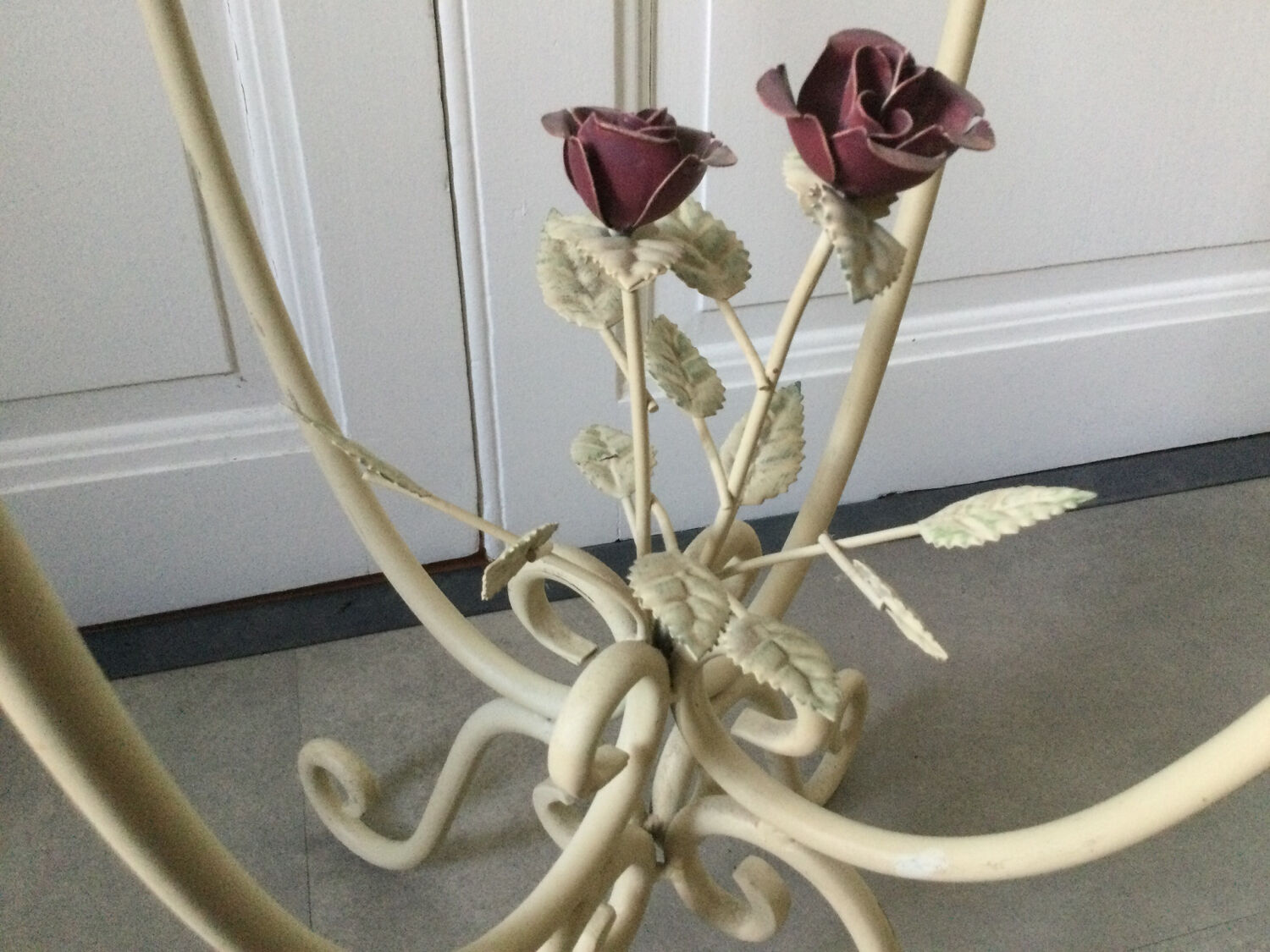 Art Nouveau style iron console