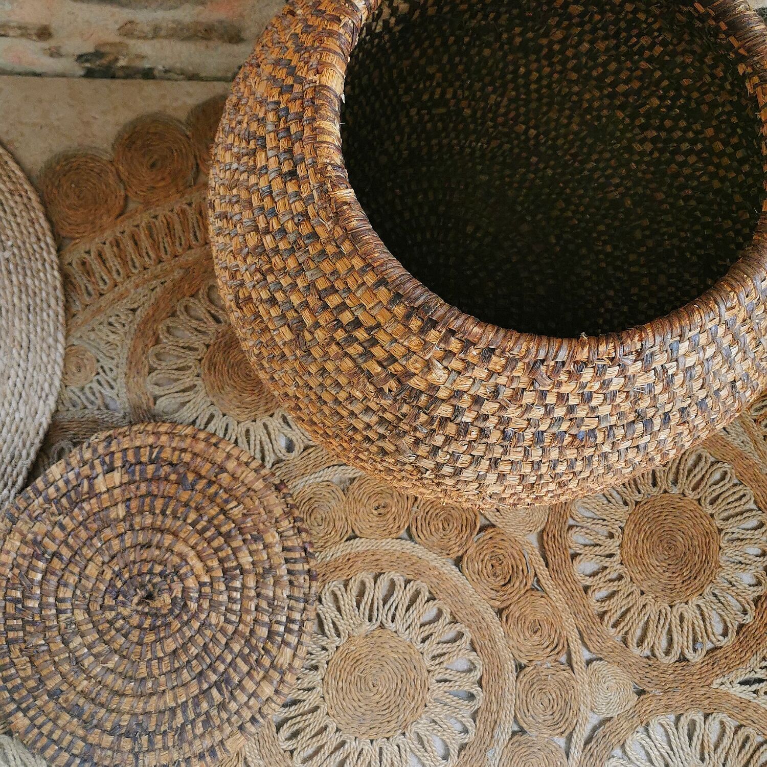 Grain basket, burgundy