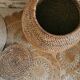 Grain basket, burgundy