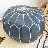 Pouf marocain en cuir