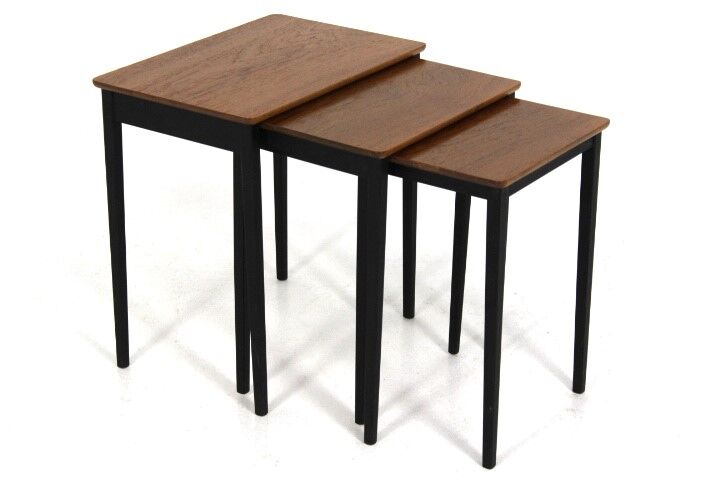 Teak trundle tables, Sweden, 1960