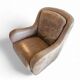 2 x Natuzzi lounge chairs / leather / 1980s