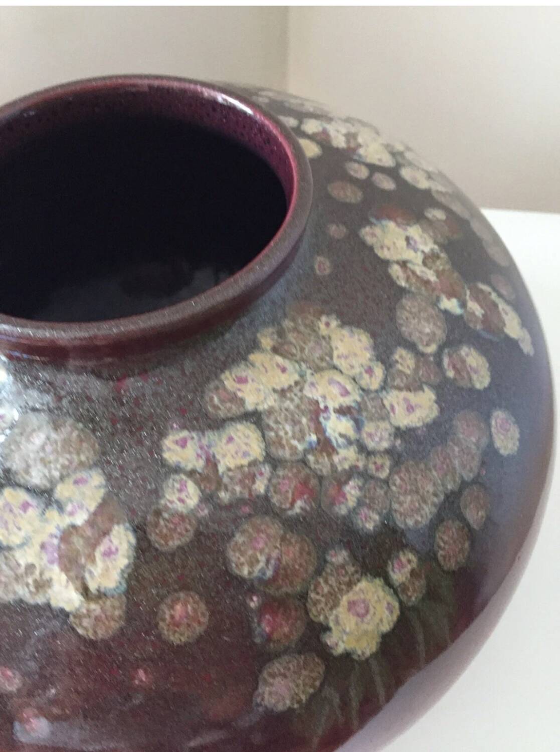 Oval ball vase West Germany vintage 1970