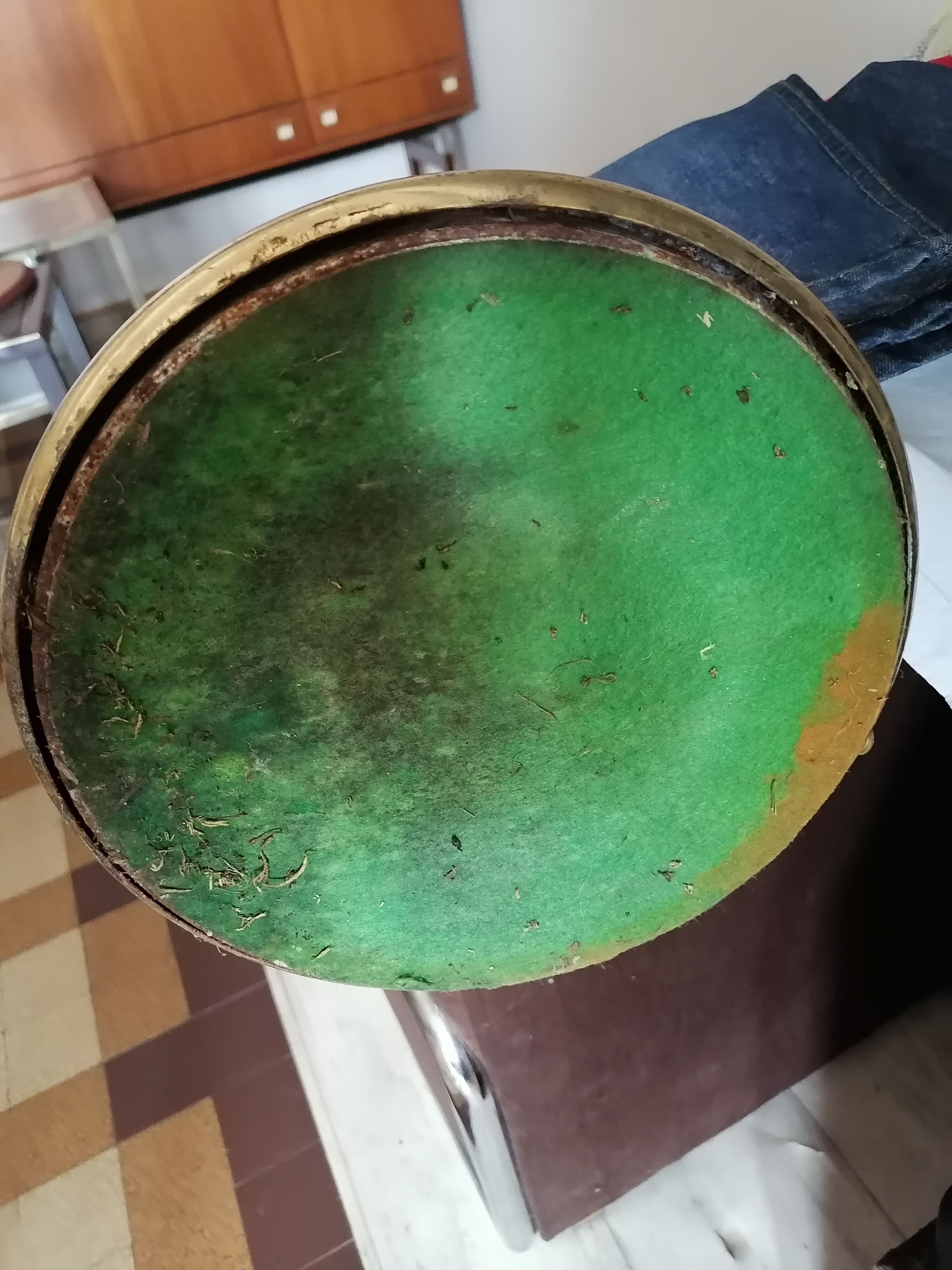 Brass floor lamp column adjustable e-reader art deco style