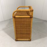 Rattan chest of drawers bedside table 1980’s