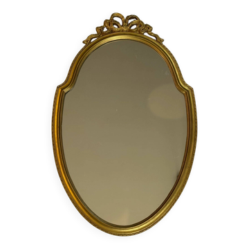 Miroir vintage doré en bois