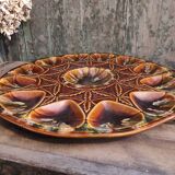 Vintage French oyster tray in Majolica from Vallauris