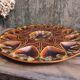 Vintage French oyster tray in Majolica from Vallauris