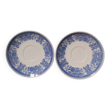 Set of 2 vintage Villeroy and Boch Burgenland plates with blue flower pattern