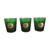 Water glasses Dubonnet piece Louis d'or vintage