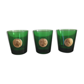 Water glasses Dubonnet piece Louis d'or vintage