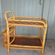 Rattan service trolley