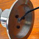 Mid-century Scandinavian sculptural lamp chrome 1970