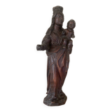 Virgin and Child - Wooden sculpture - 33 cm - France - 18th century