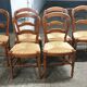 Lot de 6 chaises rustique Paillé