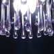 The Purple Crown, LArge Size Murano Chandelier Purple and Crystal Drops, 19