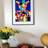 Art poster, signed and numbered by the artist, Couleurs et Fête