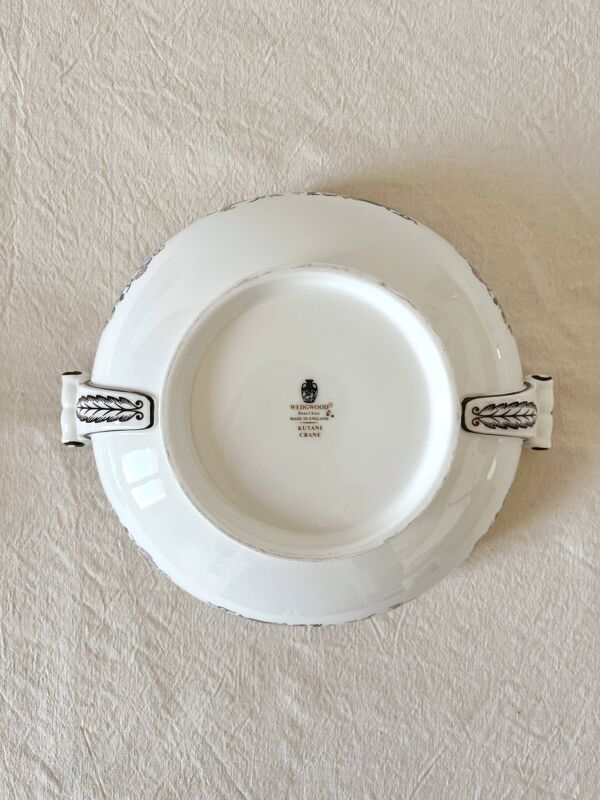 Soupière en faïence anglaise Kutani Crane Wedgwood