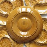 5 artichoke plates in earthenware in vintage Gien slurry