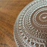 Set of 5 vintage Finnish glass plates from the Kastehelmi series by Oiva Toikka for Iittala.