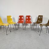 6 chaises pagholz vintage années 70