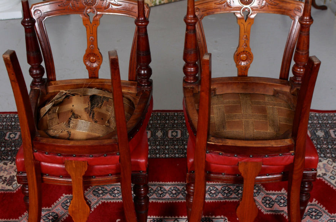 Set of four chairs of Victorian