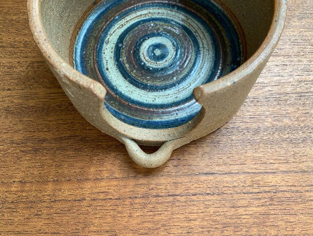 Mid-Century Danish Studio Pottery Candleholder by Kate and Klaus Friederichsen for Finke Keramik, 1970s